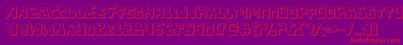 Xped3D Font – Red Fonts on Purple Background