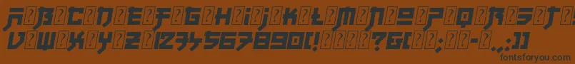 FujiQuakeZone Font – Black Fonts on Brown Background