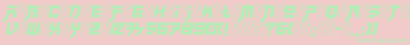 FujiQuakeZone Font – Green Fonts on Pink Background