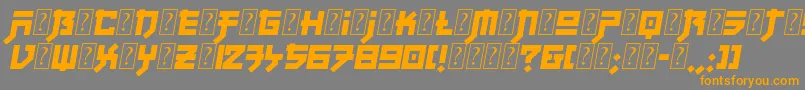FujiQuakeZone Font – Orange Fonts on Gray Background