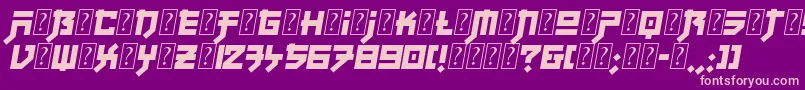 FujiQuakeZone Font – Pink Fonts on Purple Background