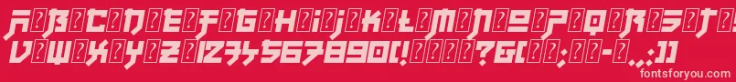 FujiQuakeZone Font – Pink Fonts on Red Background