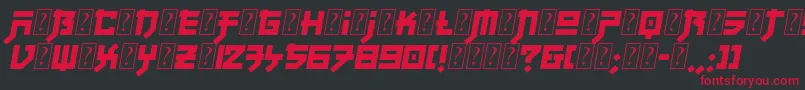 FujiQuakeZone Font – Red Fonts on Black Background