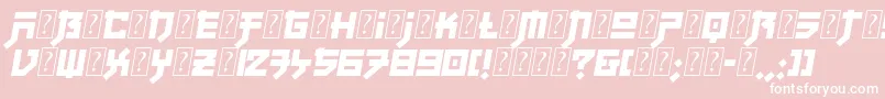 フォントFujiQuakeZone – ピンクの背景に白い文字