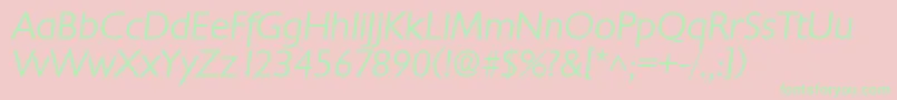 ChantillylhItalic Font – Green Fonts on Pink Background