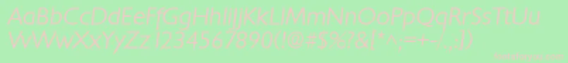 ChantillylhItalic Font – Pink Fonts on Green Background