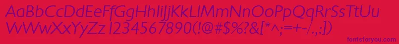 ChantillylhItalic Font – Purple Fonts on Red Background