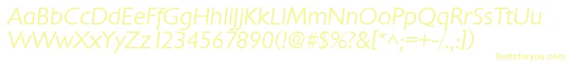 Police ChantillylhItalic – polices jaunes