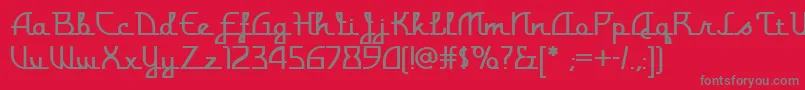 Monterey Font – Gray Fonts on Red Background