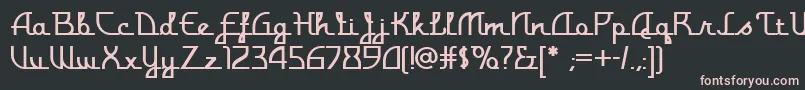 Monterey Font – Pink Fonts on Black Background