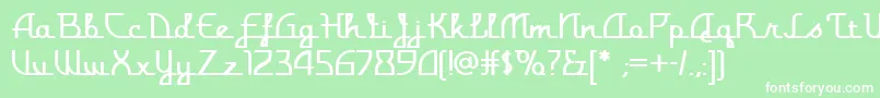 Monterey Font – White Fonts on Green Background