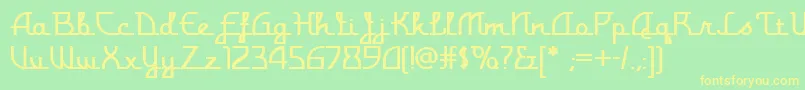 Шрифт Monterey – жёлтые шрифты на зелёном фоне
