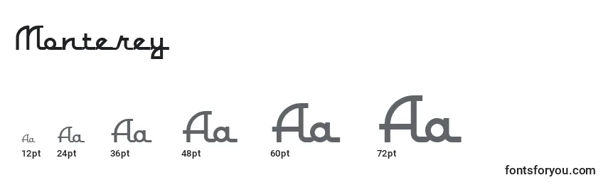 Monterey Font Sizes