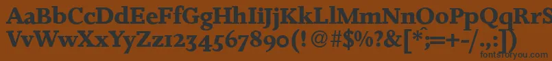 JosieBold-Schriftart – Schwarze Schriften auf braunem Hintergrund