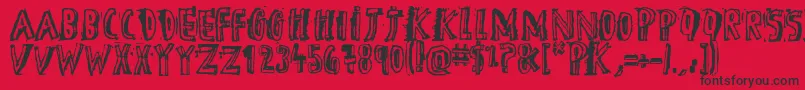 DTheHero Font – Black Fonts on Red Background