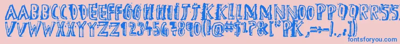 DTheHero Font – Blue Fonts on Pink Background