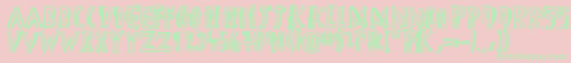 DTheHero Font – Green Fonts on Pink Background