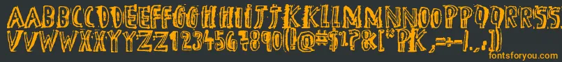 DTheHero Font – Orange Fonts on Black Background