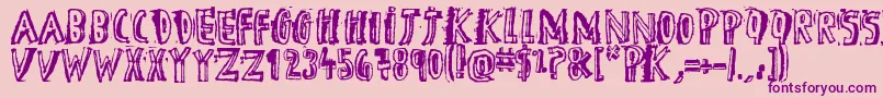 DTheHero Font – Purple Fonts on Pink Background