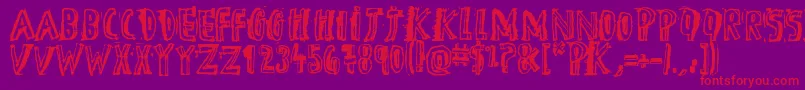 DTheHero Font – Red Fonts on Purple Background