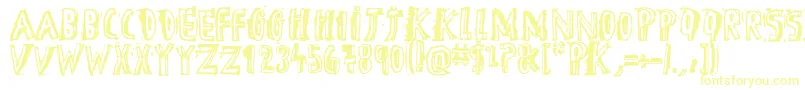 Шрифт DTheHero – жёлтые шрифты