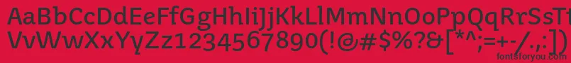 JuvenislightBold Font – Black Fonts on Red Background