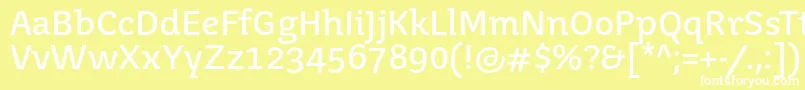 JuvenislightBold Font – White Fonts on Yellow Background