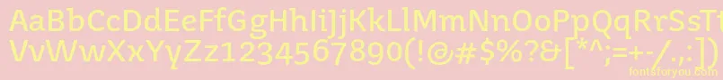 JuvenislightBold Font – Yellow Fonts on Pink Background