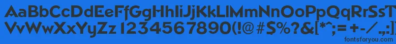 NapoliserialXboldRegular Font – Black Fonts on Blue Background