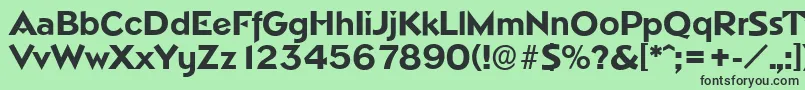 NapoliserialXboldRegular Font – Black Fonts on Green Background
