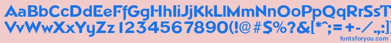 NapoliserialXboldRegular Font – Blue Fonts on Pink Background