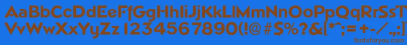 NapoliserialXboldRegular Font – Brown Fonts on Blue Background