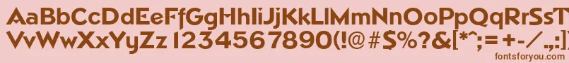 NapoliserialXboldRegular Font – Brown Fonts on Pink Background