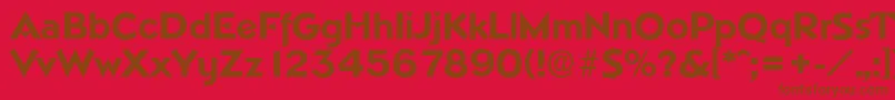 NapoliserialXboldRegular Font – Brown Fonts on Red Background