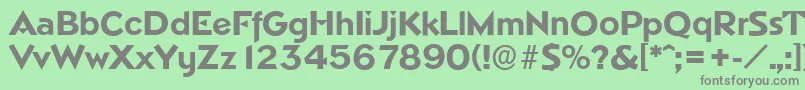 NapoliserialXboldRegular Font – Gray Fonts on Green Background