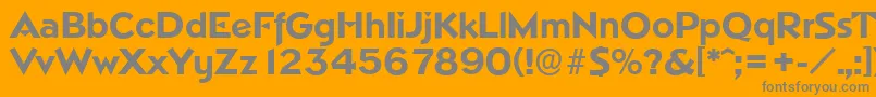 NapoliserialXboldRegular Font – Gray Fonts on Orange Background