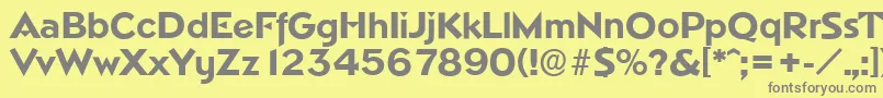 NapoliserialXboldRegular Font – Gray Fonts on Yellow Background