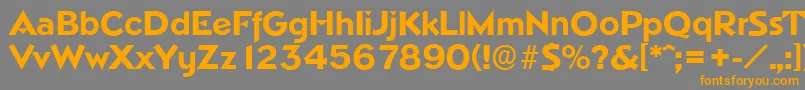 NapoliserialXboldRegular Font – Orange Fonts on Gray Background