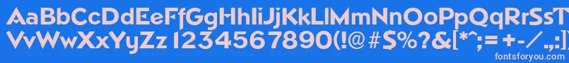 NapoliserialXboldRegular Font – Pink Fonts on Blue Background
