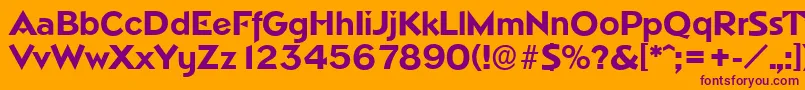 NapoliserialXboldRegular Font – Purple Fonts on Orange Background