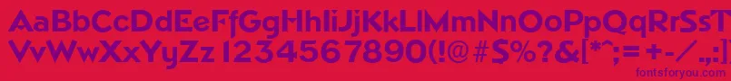 NapoliserialXboldRegular Font – Purple Fonts on Red Background