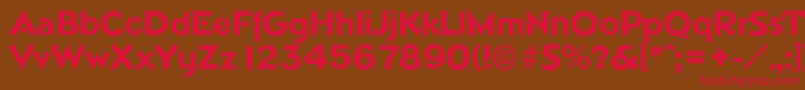 NapoliserialXboldRegular Font – Red Fonts on Brown Background