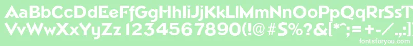 NapoliserialXboldRegular Font – White Fonts on Green Background