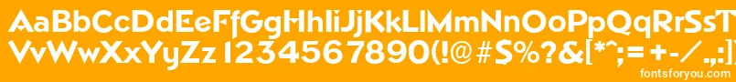 NapoliserialXboldRegular Font – White Fonts on Orange Background