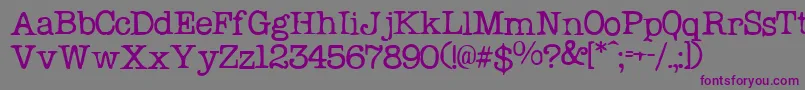 ProblemSecretaryNormal Font – Purple Fonts on Gray Background