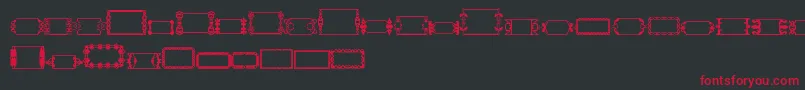 フォントSlButton3 – 黒い背景に赤い文字
