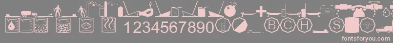 EsriEnviroHazardIncident Font – Pink Fonts on Gray Background