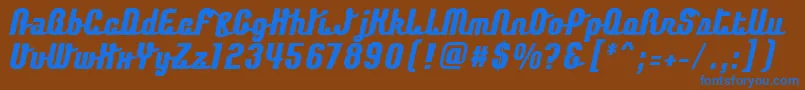 ChaingothicExtrabold Font – Blue Fonts on Brown Background