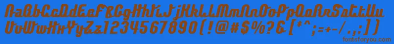 ChaingothicExtrabold Font – Brown Fonts on Blue Background