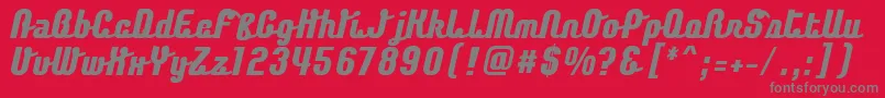 ChaingothicExtrabold Font – Gray Fonts on Red Background